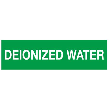 ANSI Pipe Markers Deionized Water - Pk/10